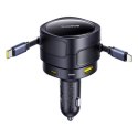 Ładowarka samochodowa Baseus Enjoyment Max 90W 2x USB-C + kabel USB-C i Lightning - czarna