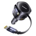 Ładowarka samochodowa Baseus Enjoyment Max 90W 2 x kabel USB-C + USB-A + USB-C - czarna
