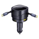 Ładowarka samochodowa Baseus Enjoyment Max 90W 2 x kabel USB-C + USB-A + USB-C - czarna