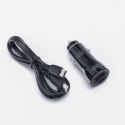 Ładowarka samochodowa Blue Star USB C + USB A QC3.0 PD AFC PPS 3A 25W + kabel USB C do USB C czarna