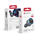 Ładowarka samochodowa Forcell F-Energy Alu 2 x USB C + USB A QC4.0 PD SFC2.0 3A 85W szara