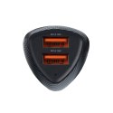 Ładowarka samochodowa Forcell F-Energy Carbon 2 x USB A QC3.0 3A 36W CC50-2A czarna