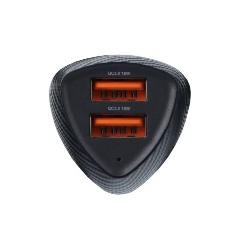 Ładowarka samochodowa Forcell F-Energy Carbon 2 x USB A QC3.0 3A 36W CC50-2A czarna