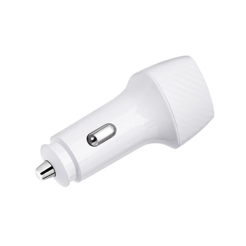 Ładowarka samochodowa Forcell F-Energy Carbon USB C + USB A QC3.0 PD 3A 38W CC50-1A1C biała