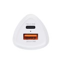 Ładowarka samochodowa Forcell F-Energy Carbon USB C + USB A QC3.0 PD 3A 38W CC50-1A1C biała