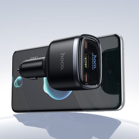 Ładowarka samochodowa Hoco USB A + 2x USB C QC3.0 PD 93W Z70 czarna