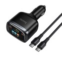 Ładowarka samochodowa Hoco USB A + 2x USB C QC3.0 PD 93W + kabel C do C Z70 czarna