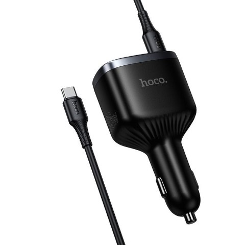Ładowarka samochodowa Hoco USB A + 2x USB C QC3.0 PD 93W + kabel C do C Z70 czarna