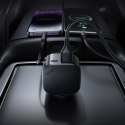 Ładowarka samochodowa Hoco USB A + USB C QC3.0 PD 45W + ze zwijanym kablem USB C Z68 czarna