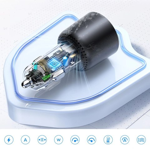 Ładowarka samochodowa Orico HyperDrive 165W USB-A + 2x USB-C - czarna