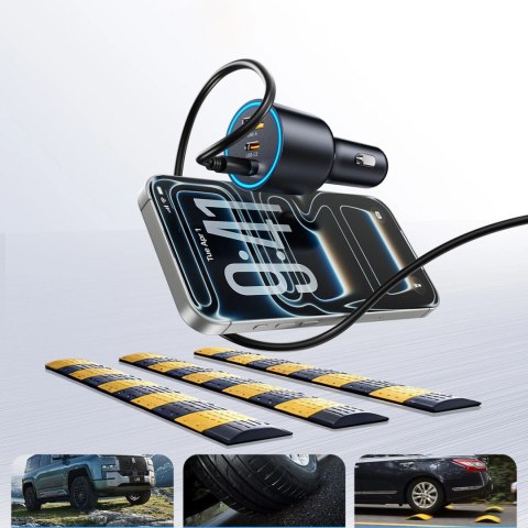 Ładowarka samochodowa Orico HyperDrive 165W USB-A + 2x USB-C - czarna