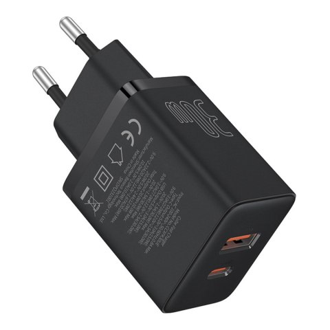 Ładowarka sieciowa Baseus Cube Pro 30W USB-C USB-A - czarna
