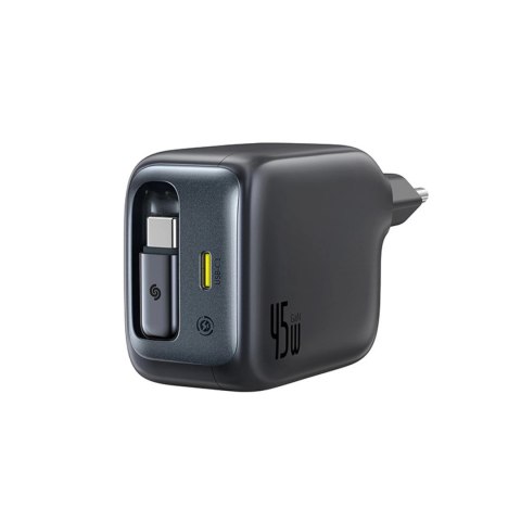 Ładowarka sieciowa Baseus EnerCore CJ11 45W z portem USB-C i ze zwijanym kablem USB-C - czarna
