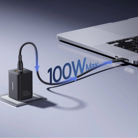 Ładowarka sieciowa Baseus EnerFill FE11 100W 2 x USB-C + USB-A - czarna