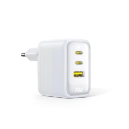 Ładowarka sieciowa Baseus EnerFill FE22 70W 2 x USB-C + USB-A - biała