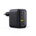 Ładowarka sieciowa Baseus EnerFill FE22 70W 2 x USB-C + USB-A - czarna