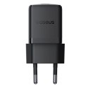 Ładowarka sieciowa Baseus Palm 1C 20W (z kablem Baseus Mini White USB-C 60W (20V/3A) 1m) - czarna