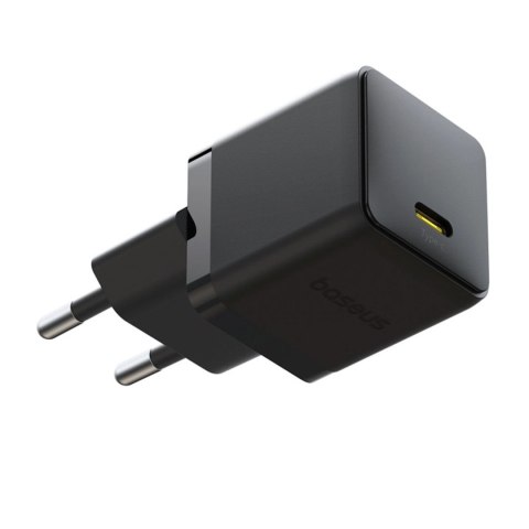 Ładowarka sieciowa Baseus Palm 1C 20W (z kablem Baseus Mini White USB-C 60W (20V/3A) 1m) - czarna