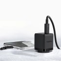 Ładowarka sieciowa Baseus Palm 1C 20W (z kablem Baseus Mini White USB-C 60W (20V/3A) 1m) - czarna