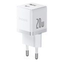 Ładowarka sieciowa Baseus Palm 20W USB-C USB-A - biała