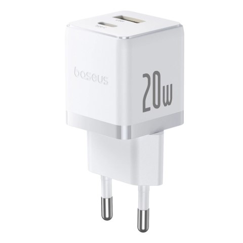 Ładowarka sieciowa Baseus Palm 20W USB-C USB-A - biała