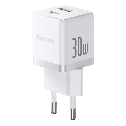 Ładowarka sieciowa Baseus Palm 30W USB-C USB-A - biała