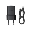 Ładowarka sieciowa Baseus Palm 30W z kablem USB-C 60W 1 m - czarna