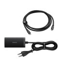 Ładowarka sieciowa GaN5 Baseus CCGP110201 67W HUB HDMI 2x USB-C / USB-A / HDMI 4K 30Hz 1,5m - czarna + kabel USB-C - USB-C 1m