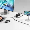 Ładowarka sieciowa GaN5 Baseus CCGP110201 67W HUB HDMI 2x USB-C / USB-A / HDMI 4K 30Hz 1,5m - czarna + kabel USB-C - USB-C 1m