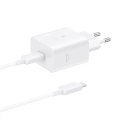 Ładowarka sieciowa Samsung EP-T4511XBEGEU 45W 4.05A 1x USB-C - biała + kabel USB-C