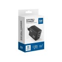 Ładowarka sieciowa do telefonu Blue Star GaN 2 x USB C + USB A QC4.0 PD 4A 65W VT-43 czarna