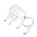 Ładowarka sieciowa do telefonu Blue Star Lite USB A 1A 5W + kabel USB A do Lightning TFK-TC-1095B biała