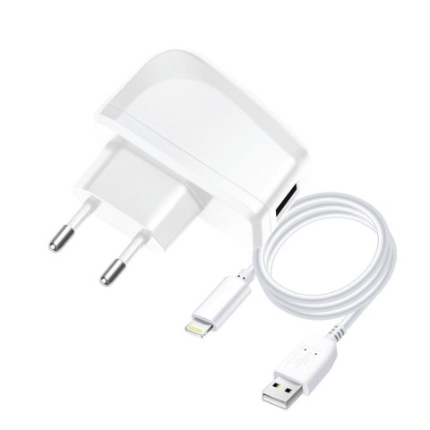 Ładowarka sieciowa do telefonu Blue Star Lite USB A 1A 5W + kabel USB A do Lightning TFK-TC-1095B biała