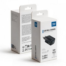 Ładowarka sieciowa do telefonu Blue Star Nano GaN 2x USB C + USB A QC4.0 PD 3A 65W VT-335 czarna