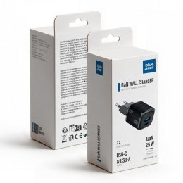 Ładowarka sieciowa do telefonu Blue Star Nano GaN USB C + USB A QC4.0 PD 3A 25W VT-331 czarna