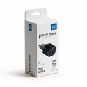 Ładowarka sieciowa do telefonu Blue Star Nano GaN USB C + USB A QC4.0 PD 3A 25W VT-331 czarna