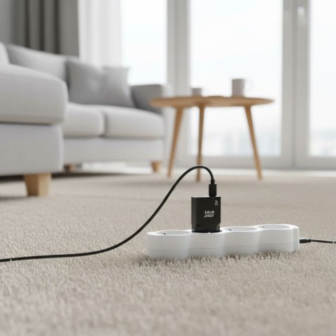 Ładowarka sieciowa do telefonu Blue Star Slim GaN USB C + USB A QC4.0 PD 3A 25W TFK-SC-25WAC czarna