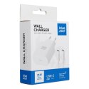 Ładowarka sieciowa do telefonu Blue Star USB C QC4.0 PD 3A 25W + kabel USB C do USB C TFB-TC-25WPD biała