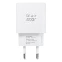 Ładowarka sieciowa do telefonu Blue Star USB C QC4.0 PD 3A 25W + kabel USB C do USB C TFB-TC-25WPD biała