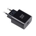 Ładowarka sieciowa do telefonu Blue Star USB C QC4.0 PD 3A 25W + kabel USB C do USB C TFB-TC-25WPD czarna