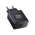 Ładowarka sieciowa do telefonu Blue Star USB C QC4.0 PD 3A 25W + kabel USB C do USB C TFB-TC-25WPD czarna