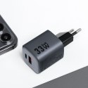 Ładowarka sieciowa do telefonu Forcell F-Energy GaN USB C + USB A QC4.0 PD 3A 33W VT-31 szara