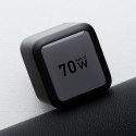 Ładowarka sieciowa do telefonu Forcell F-Energy GaN USB C + USB A + zwijany kabel USB C PD QC4.0 3A 70W VT-R7 szara