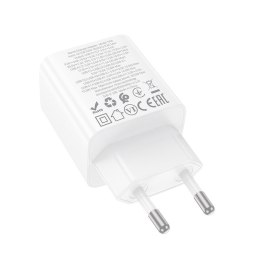 Ładowarka sieciowa do telefonu Hoco 2 x USB C + 2 x USB A QC3.0 PD 3A 30W N56 biała