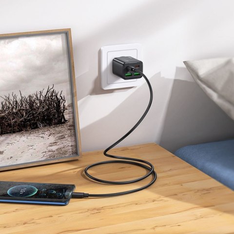 Ładowarka sieciowa do telefonu Hoco 2 x USB C + 2 x USB A QC3.0 PD 3A 30W N56 czarna