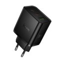 Ładowarka sieciowa do telefonu Hoco 2x USB C + USB A QC3.0 PD 3A 65W N75 czarna