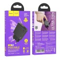 Ładowarka sieciowa do telefonu Hoco Slim USB A + USB C QC3.0 PD 3A 20W N38 czarna