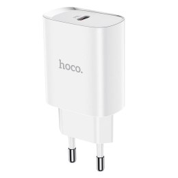 Ładowarka sieciowa do telefonu Hoco USB C PD 20W N14 biała