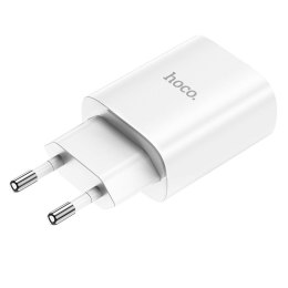 Ładowarka sieciowa do telefonu Hoco USB C PD 20W N14 biała