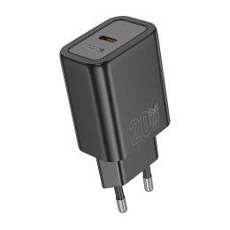 Ładowarka sieciowa do telefonu Hoco USB C QC PD 20W N60 czarna